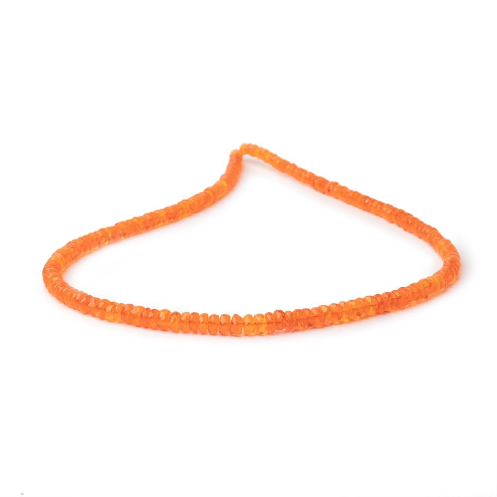 3.5-5.5mm Tangerine Ethiopian Opal Faceted Rondelle Beads 16 inch 172 pieces AA (ONLINE ORDER ONLY)