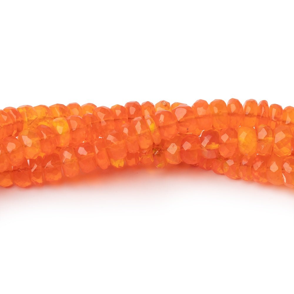 3.5-5.5mm Tangerine Ethiopian Opal Faceted Rondelle Beads 16 inch 172 pieces AA (ONLINE ORDER ONLY)
