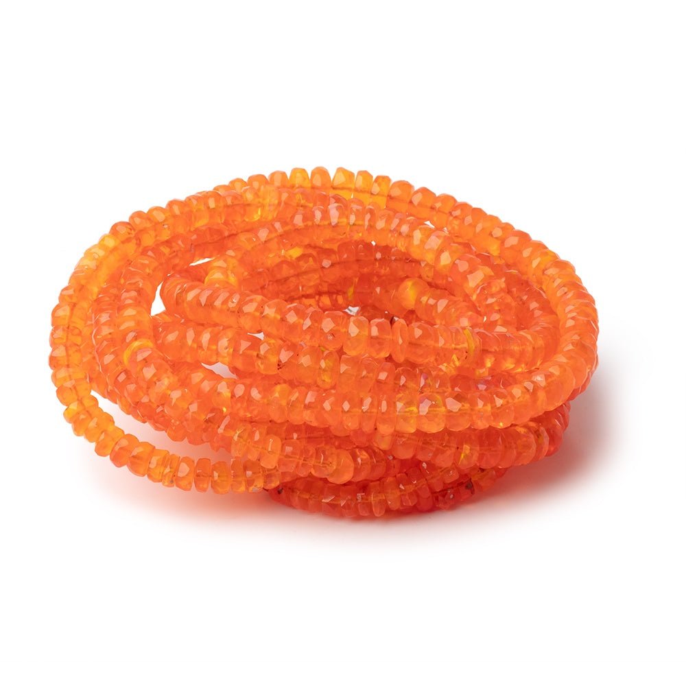 3.5-5.5mm Tangerine Ethiopian Opal Faceted Rondelle Beads 16 inch 172 pieces AA (ONLINE ORDER ONLY)