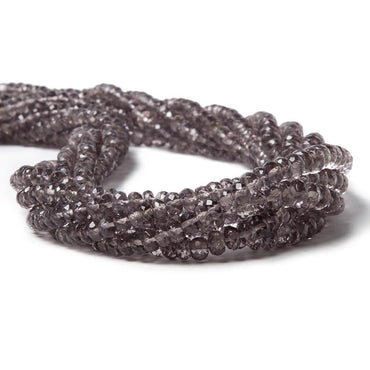 3.5-5mm Dark Purple Scapolite faceted rondelle beads 18 inch 200 pieces (ONLINE ORDER ONLY)