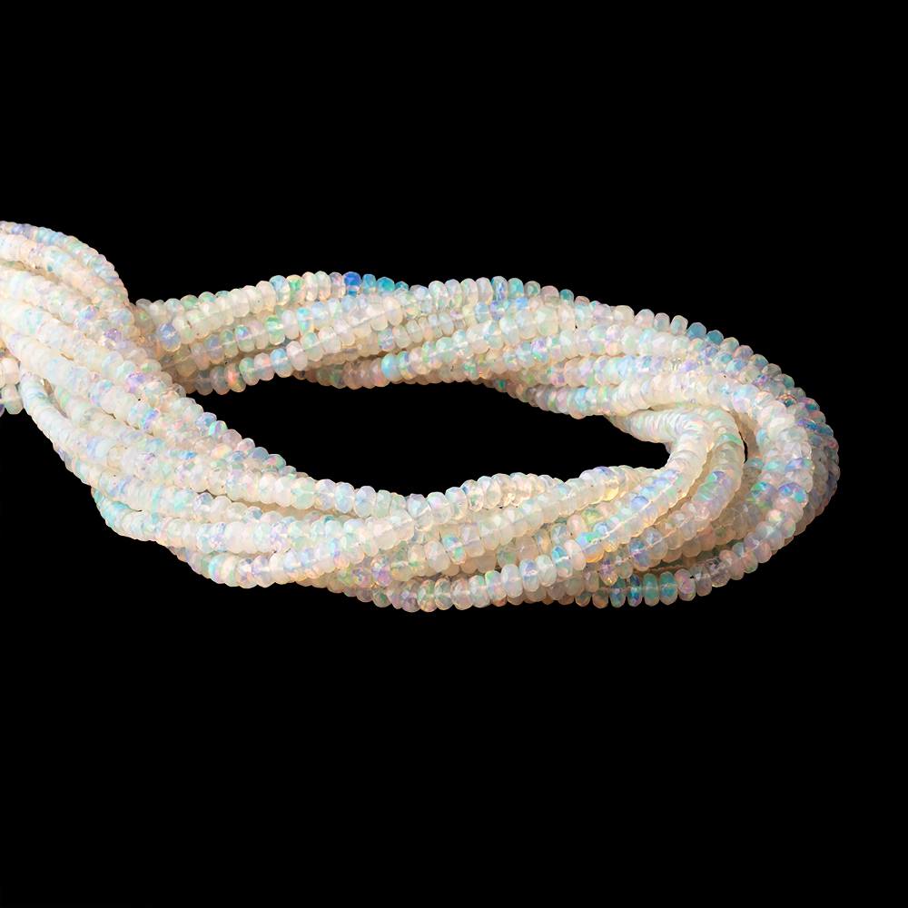 3.5-5mm Ethiopian Opal Faceted Rondelles 16.5 inch 166 Beads AAA (ONLINE ORDER ONLY)