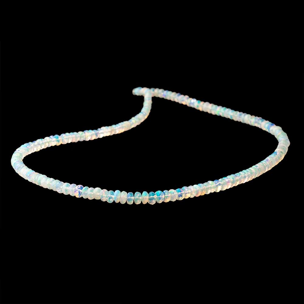 3.5-5mm Ethiopian Opal Faceted Rondelles 16.5 inch 166 Beads AAA (ONLINE ORDER ONLY)