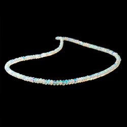 3.5-5mm Ethiopian Opal Faceted Rondelles 16.5 inch 166 Beads AAA (ONLINE ORDER ONLY)
