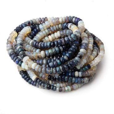 3.5-5mm Multi Color Australian Opal faceted rondelle Beads 18 inch 185 pieces (ONLINE ORDER ONLY)