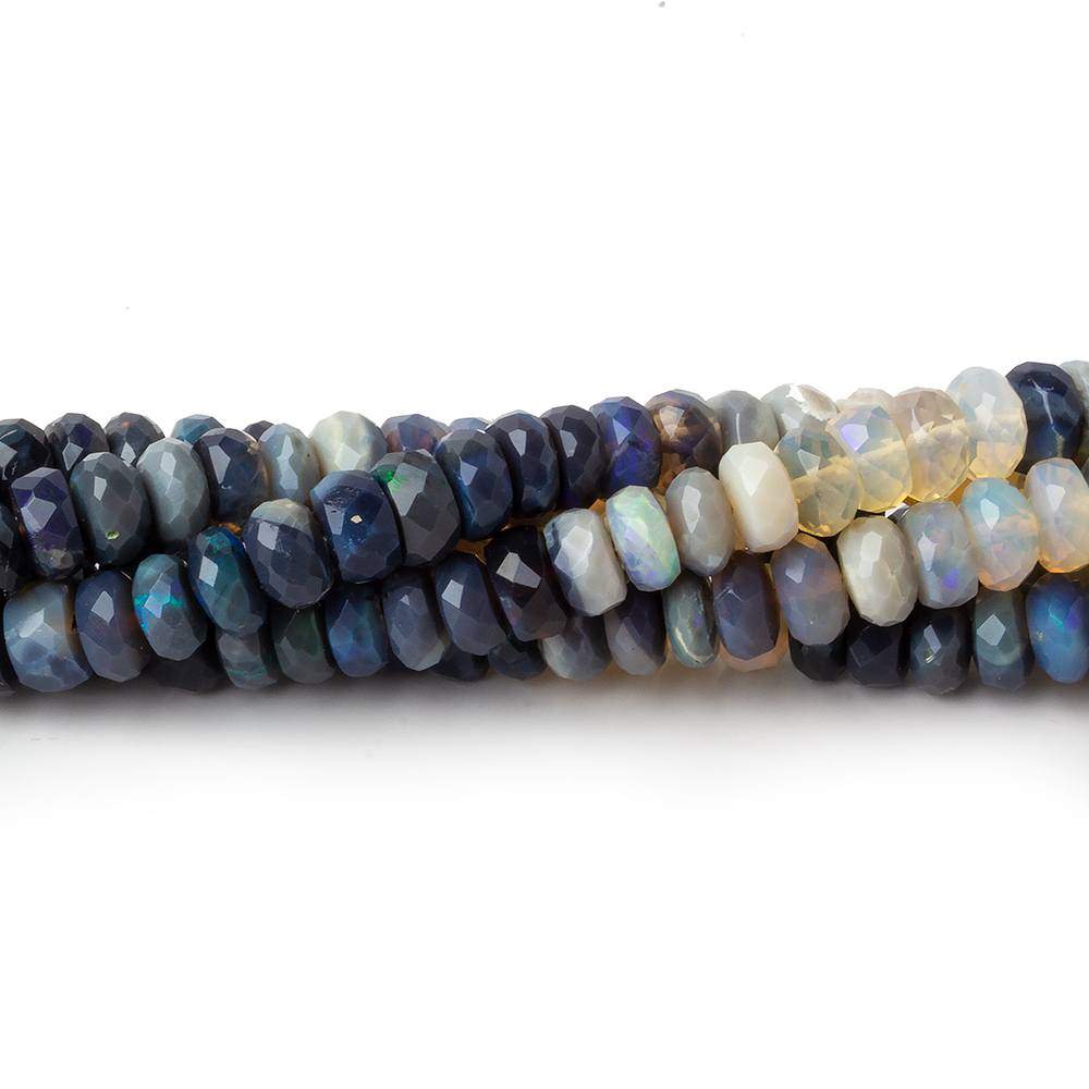 3.5-5mm Multi Color Australian Opal faceted rondelle Beads 18 inch 185 pieces (ONLINE ORDER ONLY)