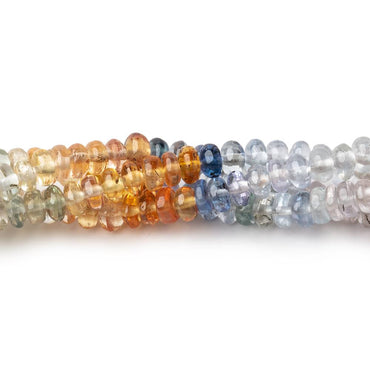 3.5-5mm Multi Color Sapphire Plain Rondelle Beads 18 inch 200 pieces AAA (ONLINE ORDER ONLY)