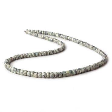 3.5-5mm Mystic Green Cat's Eye Quartz Faceted Rondelles 16 inch 134 beads (ONLINE ORDER ONLY)