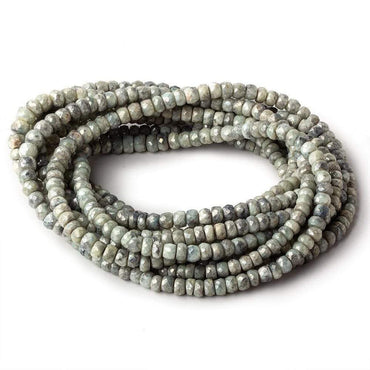 3.5-5mm Mystic Green Cat's Eye Quartz Faceted Rondelles 16 inch 134 beads (ONLINE ORDER ONLY)