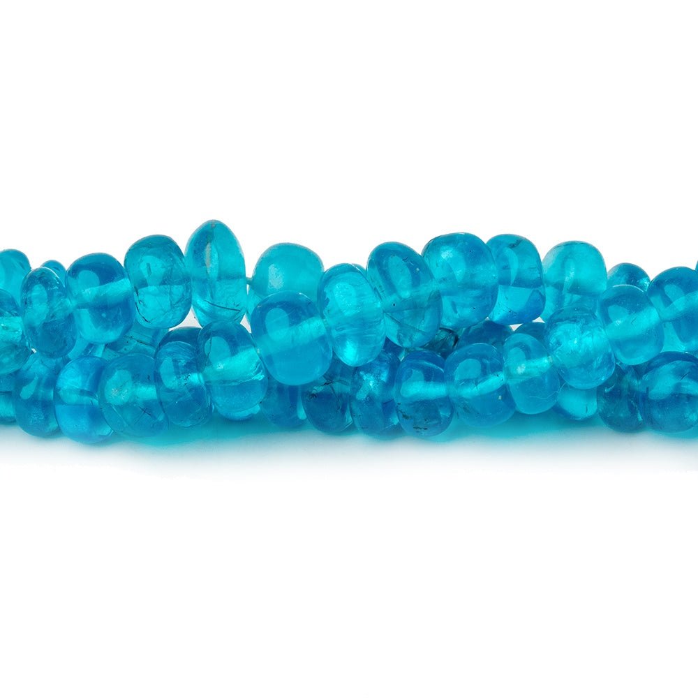 3.5-5mm Neon Blue Apatite Plain Rondelle Beads 18 inch 166 pieces AA (ONLINE ORDER ONLY)