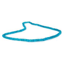 3.5-5mm Neon Blue Apatite Plain Rondelle Beads 18 inch 166 pieces AA (ONLINE ORDER ONLY)