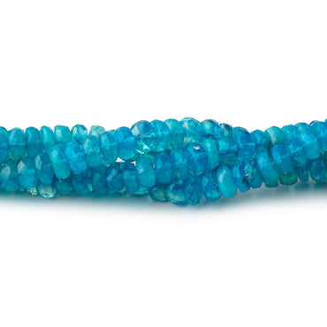 3.5-5mm Neon Blue Ethiopian Opal Faceted Rondelle Beads 16 inch 184 pieces (ONLINE ORDER ONLY)