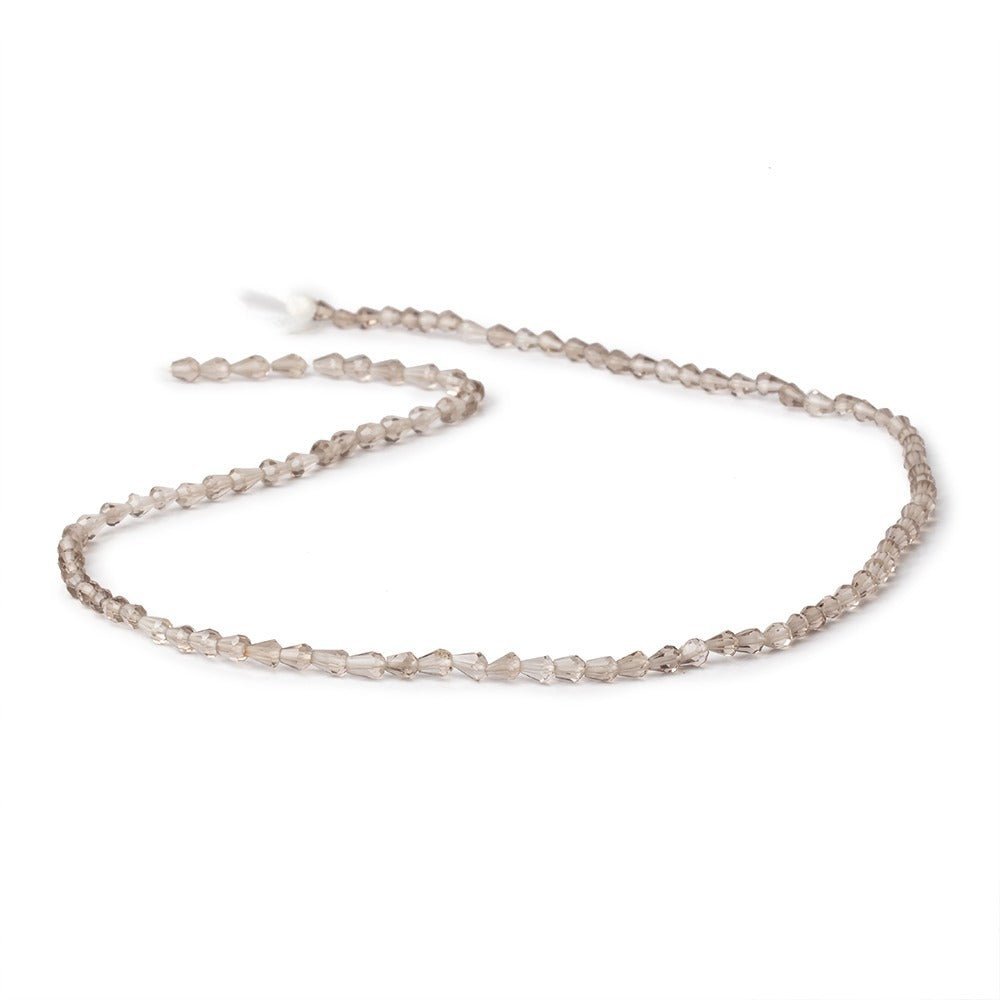 3.5-5mm Smoky Quartz Straight Drill Tear Drop 14.5 inch 63 Beads (ONLINE ORDER ONLY)