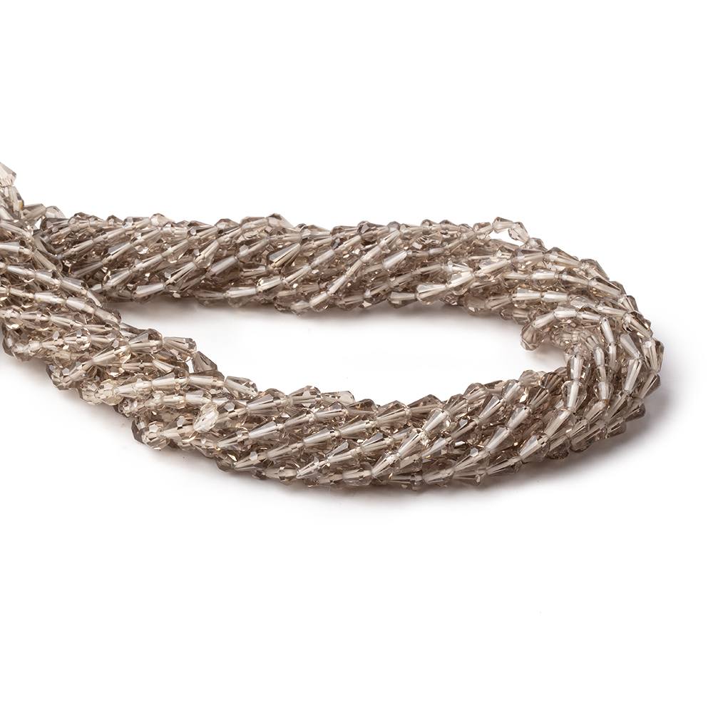 3.5-5mm Smoky Quartz Straight Drill Tear Drop 14.5 inch 63 Beads (ONLINE ORDER ONLY)