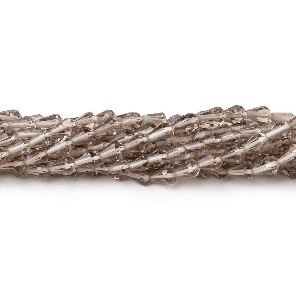 3.5-5mm Smoky Quartz Straight Drill Tear Drop 14.5 inch 63 Beads (ONLINE ORDER ONLY)