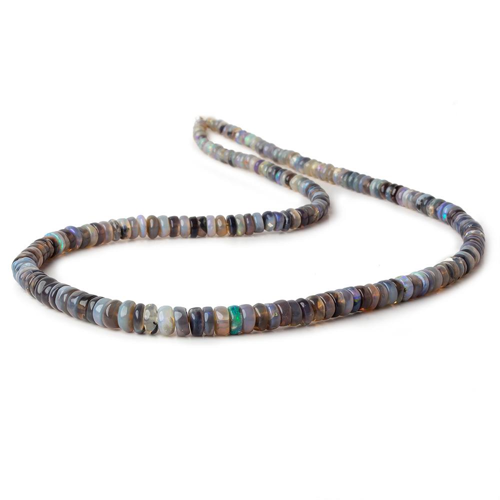 3.5-6.5mm Australian Opal plain rondelle beads 17 inch 204 pieces A grade (ONLINE ORDER ONLY)