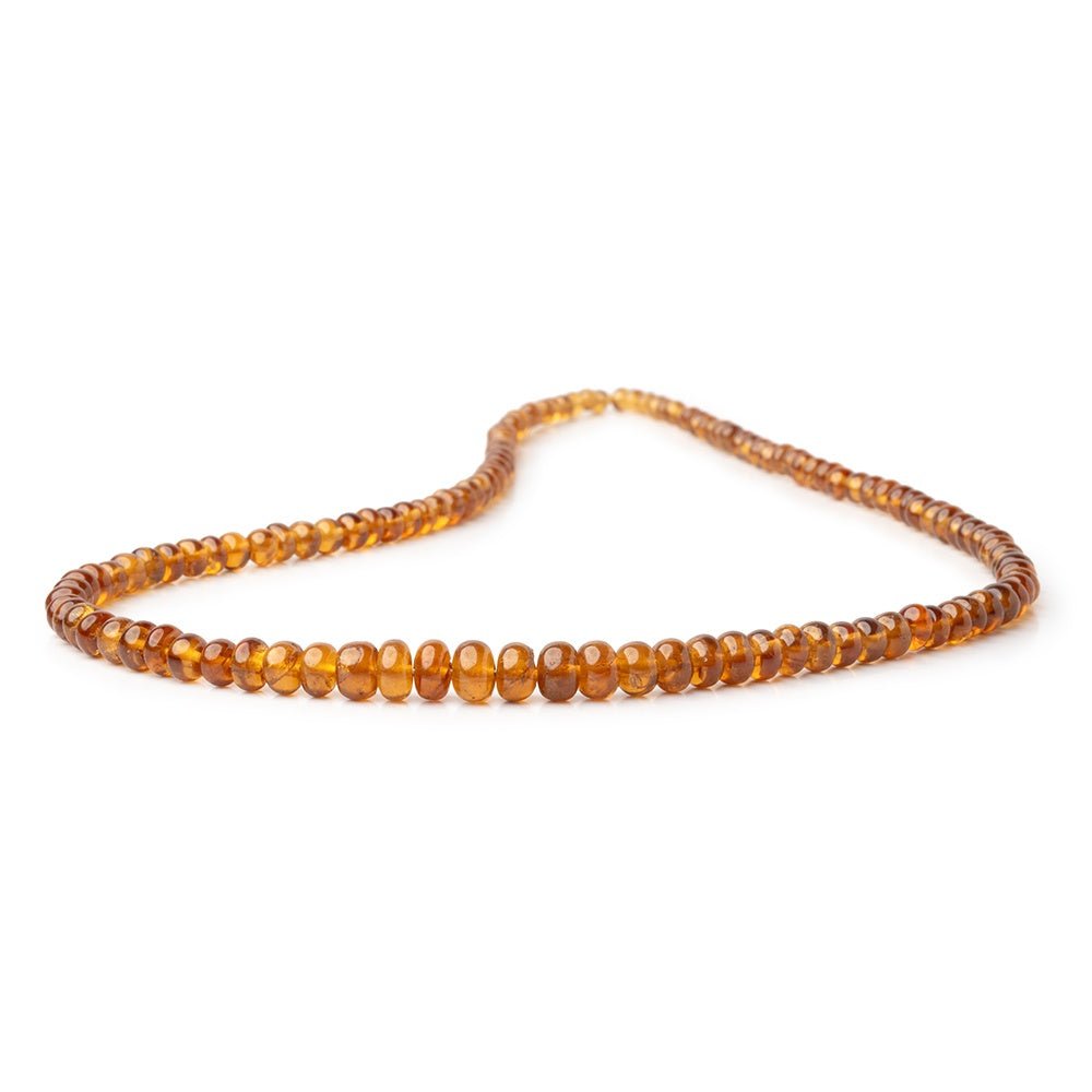 3.5-6.5mm Hessonite Garnet Plain Rondelle Beads 15.5 inches 117 pieces (ONLINE ORDER ONLY)