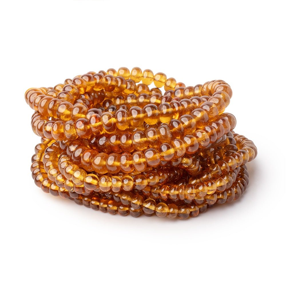 3.5-6.5mm Hessonite Garnet Plain Rondelle Beads 15.5 inches 117 pieces (ONLINE ORDER ONLY)