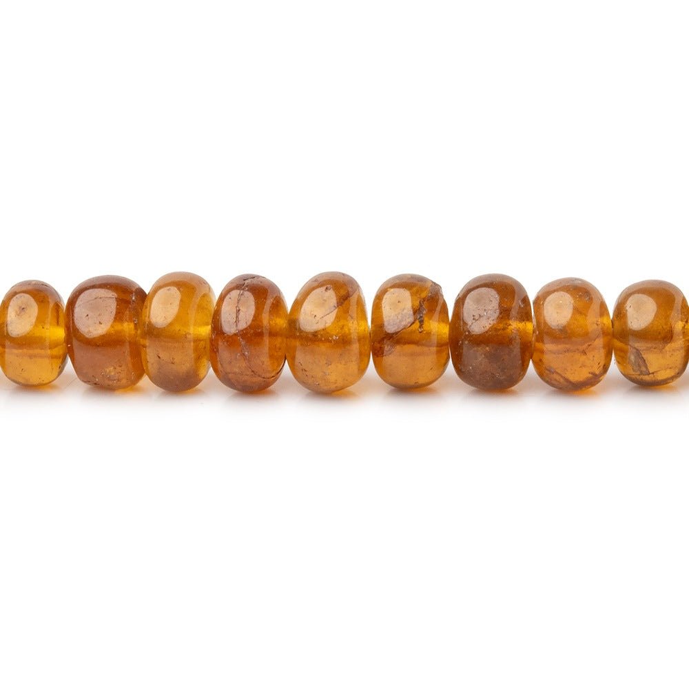 3.5-6.5mm Hessonite Garnet Plain Rondelle Beads 15.5 inches 117 pieces (ONLINE ORDER ONLY)