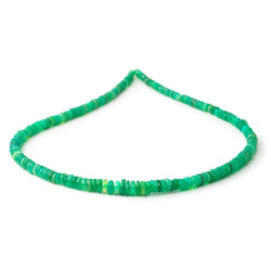 3.5-6.5mm Kelly Green Ethiopian Opal Faceted Heishi 16 inch 228 Beads AA (ONLINE ORDER ONLY)