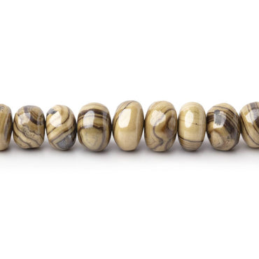 3.5-6.5mm Schalenblende Plain Rondelle Beads 18 inch 139 pieces (ONLINE ORDER ONLY)