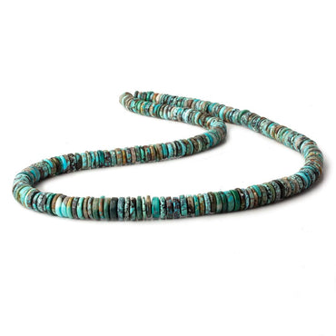 3.5-6.5mm Turquoise plain heshi beads 17 inch 300 pieces (ONLINE ORDER ONLY)