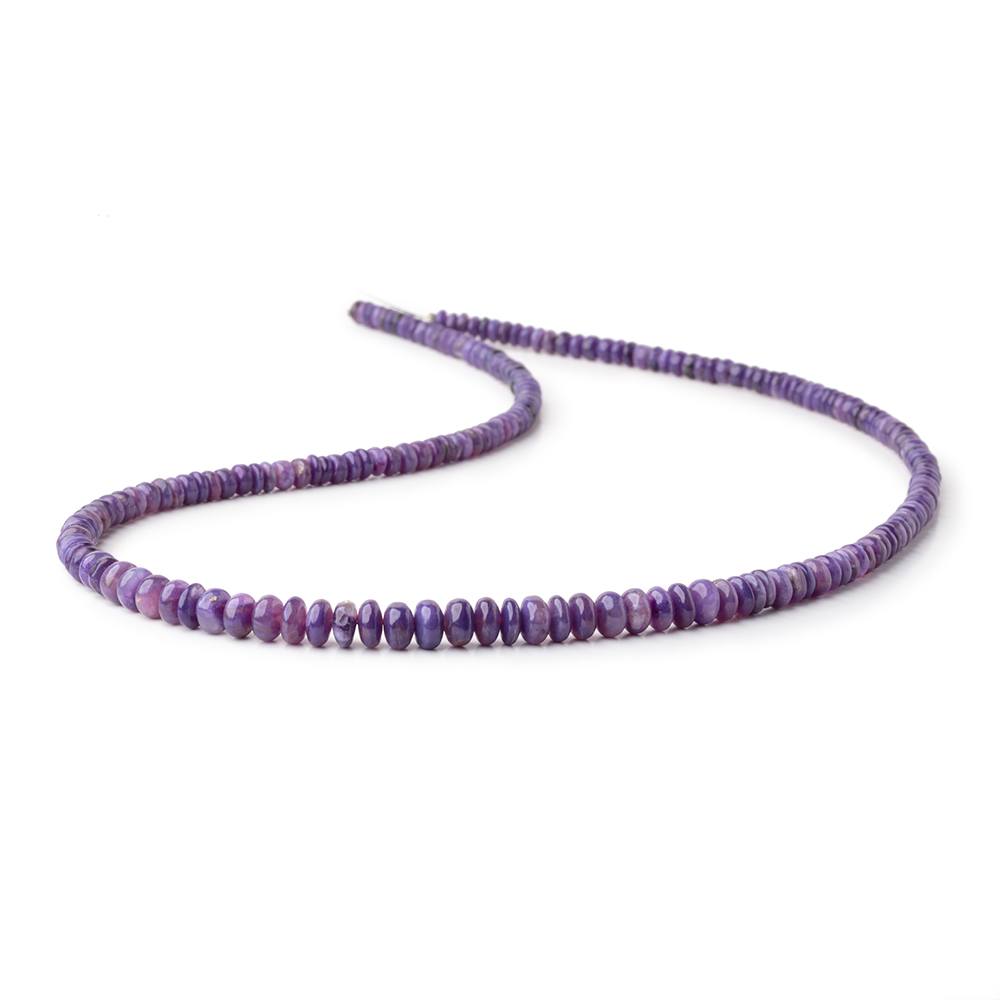 3.5-6mm Charoite Plain Rondelle Beads 17.75 inch 190 pieces AAA (ONLINE ORDER ONLY)