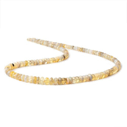 3.5-6mm Cream Australian Opal plain rondelles 18 inch 165 beads (ONLINE ORDER ONLY)