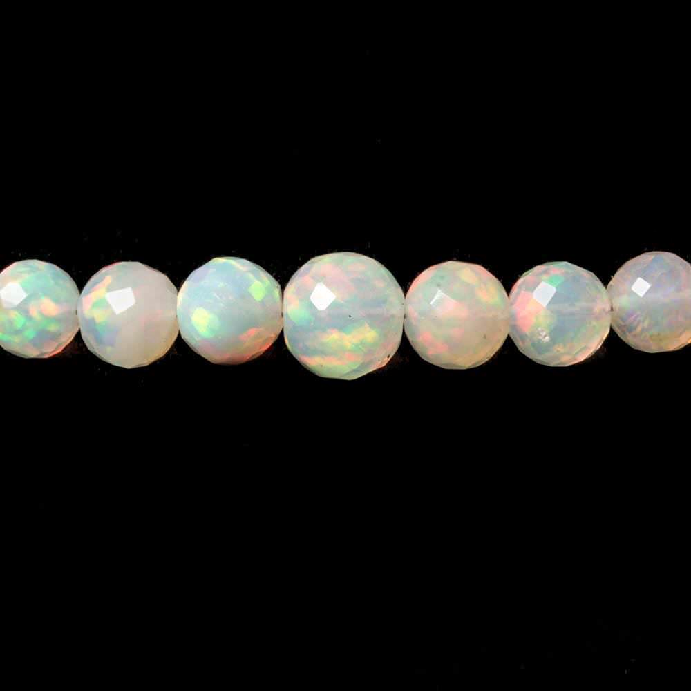 3.5-6mm Ethiopian Cream White Opal faceted round beads 16 inch 100 pcs (ONLINE ORDER ONLY)
