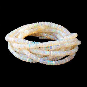 3.5-6mm Ethiopian Opal Faceted Heishi Beads 17 inch 245 pieces AAA (ONLINE ORDER ONLY)