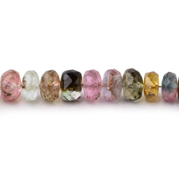 3.5-6mm Multi Color Tourmaline Faceted Rondelle Beads 16 inch 138 pieces (ONLINE ORDER ONLY)