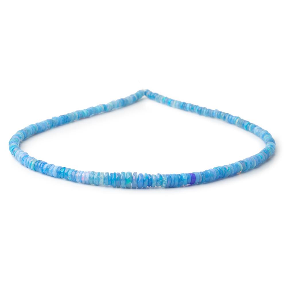 3.5-6mm Periwinkle Blue Ethiopian Opal Faceted Heishi 16 inch 230 Beads AA (ONLINE ORDER ONLY)