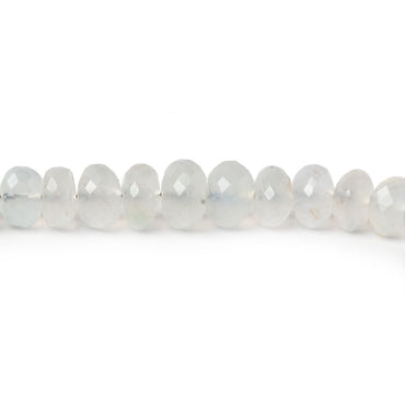 3.5-7.5mm Aqua Green Chalcedony faceted rondelles 18 inches 135 beads A (ONLINE ORDER ONLY)