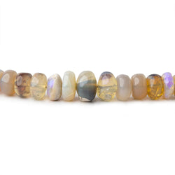 3.5-7.5mm Grey Australian Opal plain rondelles 18 inch 160 beads (ONLINE ORDER ONLY)