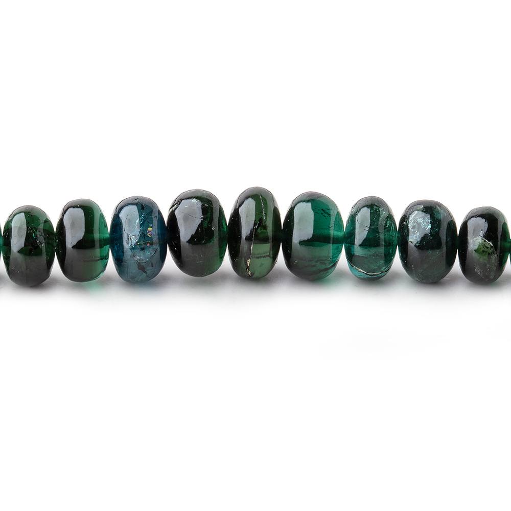3.5-7.5mm Indicolite Blue & Chrome Green Tourmaline Plain Rondelles 18 inch 170 pieces AA (ONLINE ORDER ONLY)
