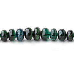 3.5-7.5mm Indicolite Blue & Chrome Green Tourmaline Plain Rondelles 18 inch 170 pieces AA (ONLINE ORDER ONLY)