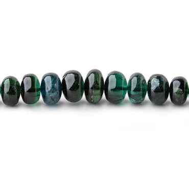 3.5-7.5mm Indicolite Blue & Chrome Green Tourmaline Plain Rondelles 18 inch 170 pieces AA (ONLINE ORDER ONLY)