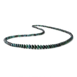 3.5-7.5mm Indicolite Blue & Chrome Green Tourmaline Plain Rondelles 18 inch 170 pieces AA (ONLINE ORDER ONLY)