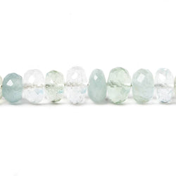 3.5-7.5mm Multi Beryl faceted rondelle beads 18 inch 151 pieces (ONLINE ORDER ONLY)