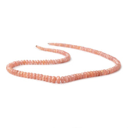 3.5-7.5mm Rhodochrosite Plain Rondelle Beads 18 inch 151 pieces AA (ONLINE ORDER ONLY)