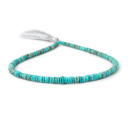 3.5-7.5mm Sleeping Beauty Turquoise Faceted Heishi Beads 16 inch 254 pieces AA (ONLINE ORDER ONLY)