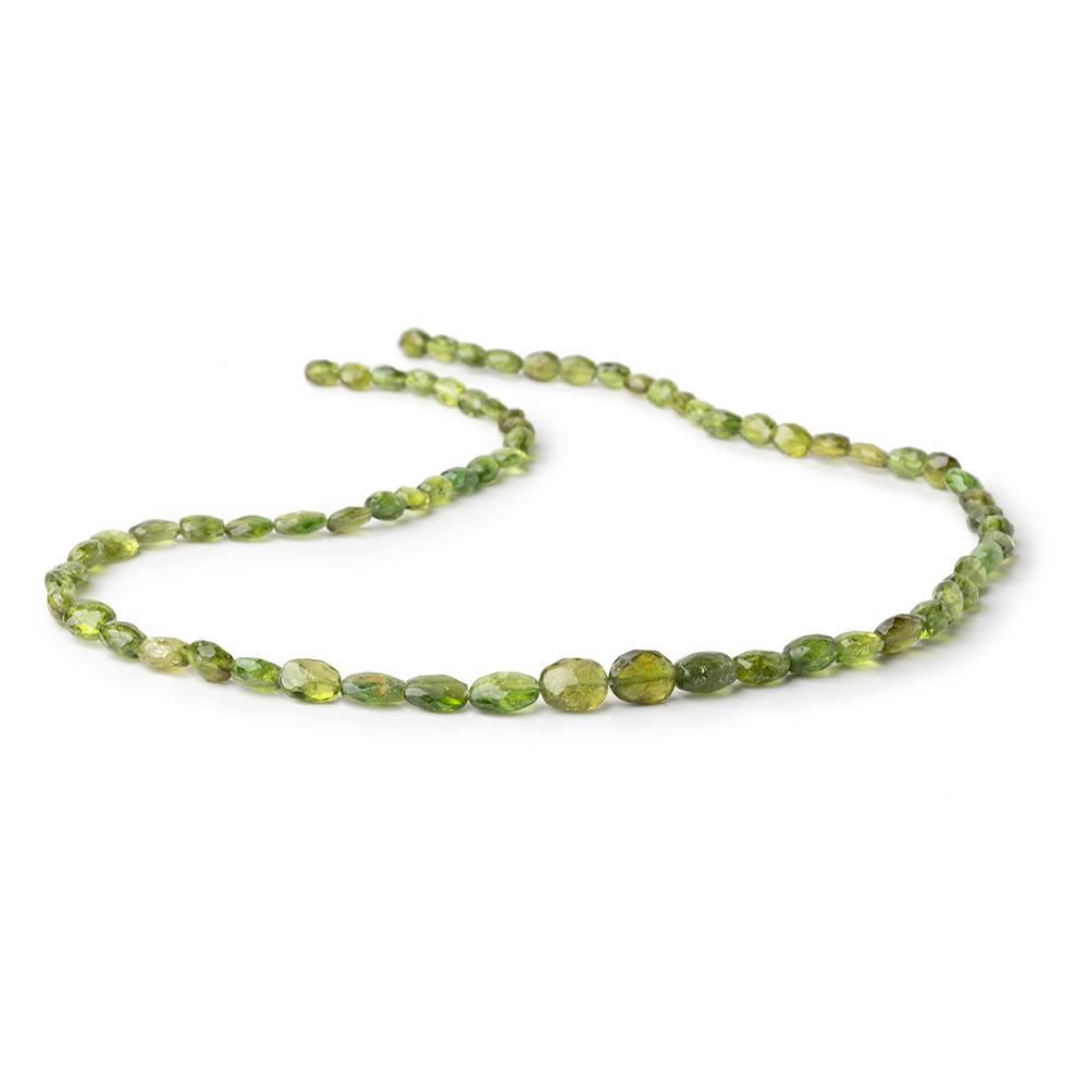 3.5-7mm Green Tourmaline Faceted Oval Beads 14.5 inch 67 pieces (ONLINE ORDER ONLY)