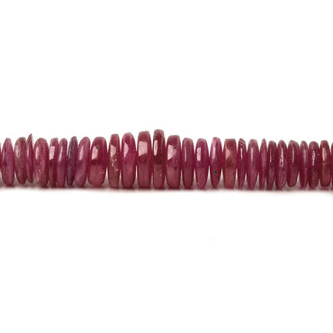 3.5-7mm Ruby plain heshi beads 17.5 inch 225 pieces (ONLINE ORDER ONLY)
