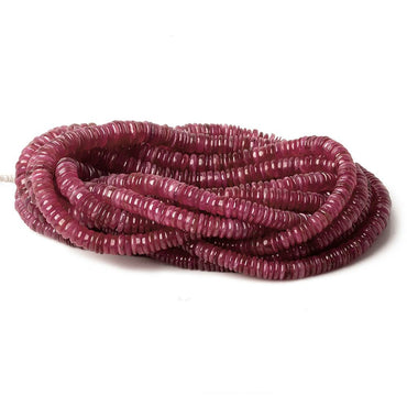 3.5-7mm Ruby plain heshi beads 17.5 inch 225 pieces (ONLINE ORDER ONLY)