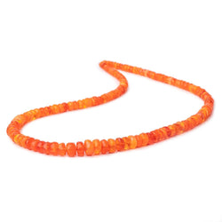 3.5-7mm Tangerine Ethiopian Opal Faceted Rondelle Beads 16 inch 136 pieces AA (ONLINE ORDER ONLY)