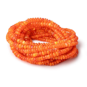 3.5-7mm Tangerine Ethiopian Opal Faceted Rondelle Beads 16 inch 136 pieces AA (ONLINE ORDER ONLY)