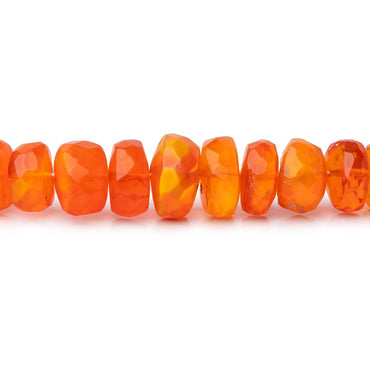 3.5-7mm Tangerine Ethiopian Opal Faceted Rondelle Beads 16 inch 136 pieces AA (ONLINE ORDER ONLY)