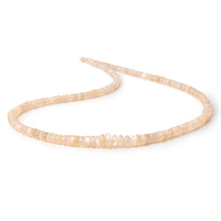 3.5-8.5mm Angel Skin Moonstone Plain Rondelle Beads 18 inch 170 pieces (ONLINE ORDER ONLY)