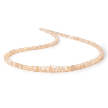 3.5-8.5mm Angel Skin Moonstone Plain Rondelle Beads 18 inch 170 pieces (ONLINE ORDER ONLY)