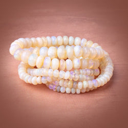 3.5-8mm Australian Opal Plain Rondelle Beads 17 inch 130 pieces AAA (ONLINE ORDER ONLY)