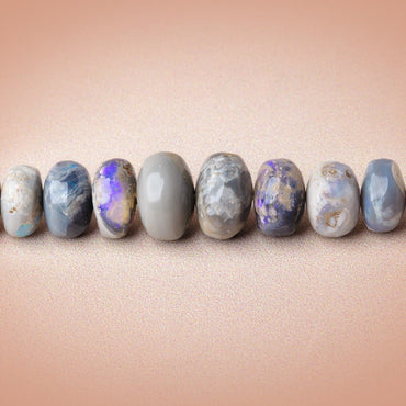 3.5-8mm Australian Opal Plain Rondelle Beads 18 inch 152 pieces (ONLINE ORDER ONLY)